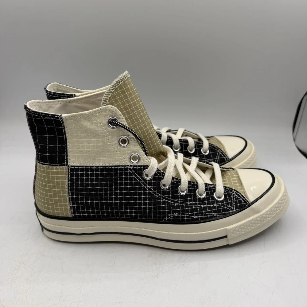 Converse Chuck 70 Hi Quad Ripstop Shoes Mens 9 Womens 11 Black/Oyster 166316C